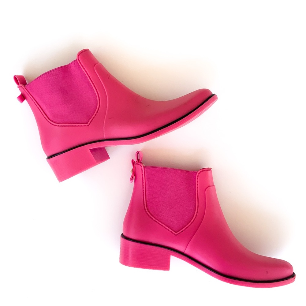 Kate Spade Pink Sedgewick Ankle Boots Rain Booties | Size 10